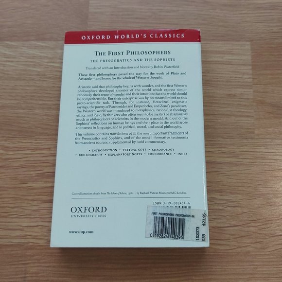 Mix & Match 3 for $10 Books! The First Philosophers: The Presocratics & Sophists - Picture 2 of 4